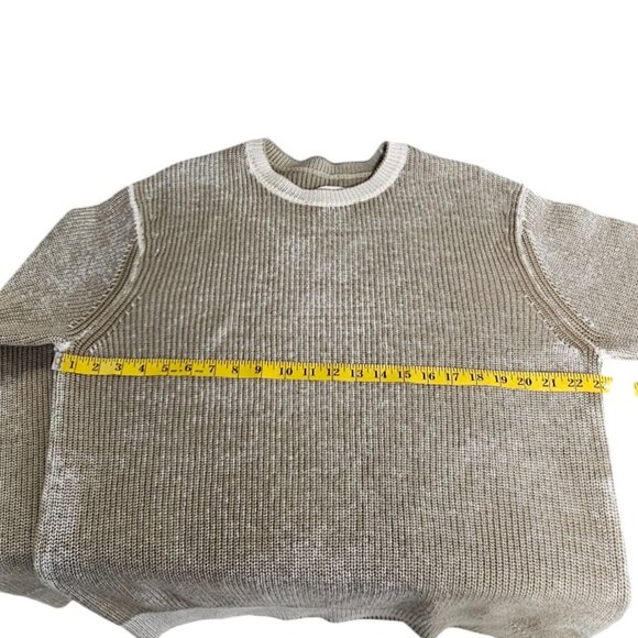 Aime Leon Dore Mens Washed Knit Long Sleeve Sweater, Cotton,Quiet Luxury, Size L - Picture 4 of 10